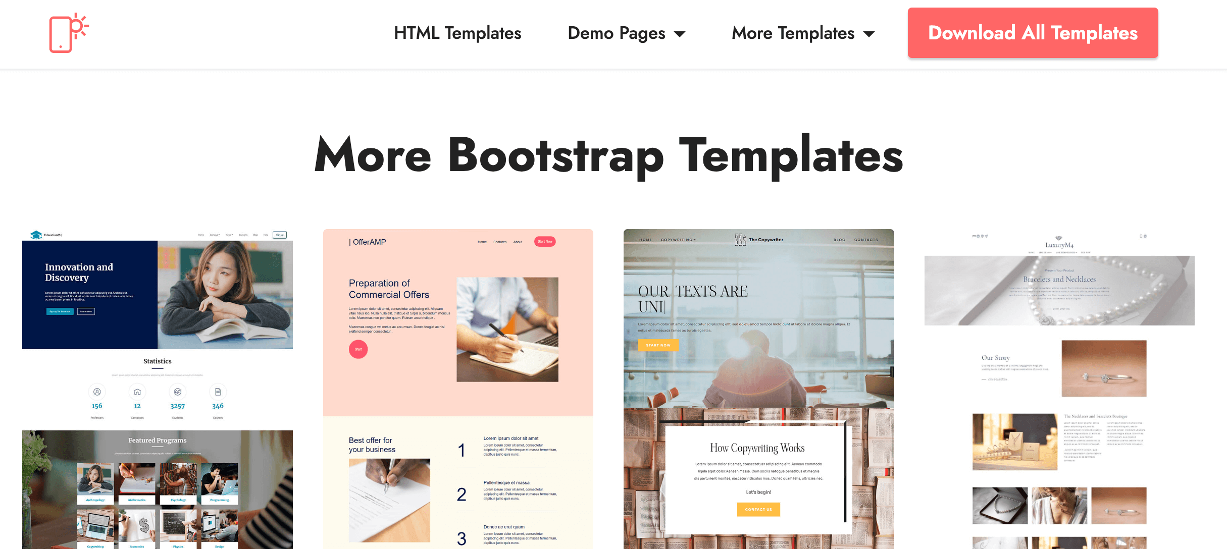 Bootstrap5の無料テンプレート BOOTSTRAP 5 TEMPLATE