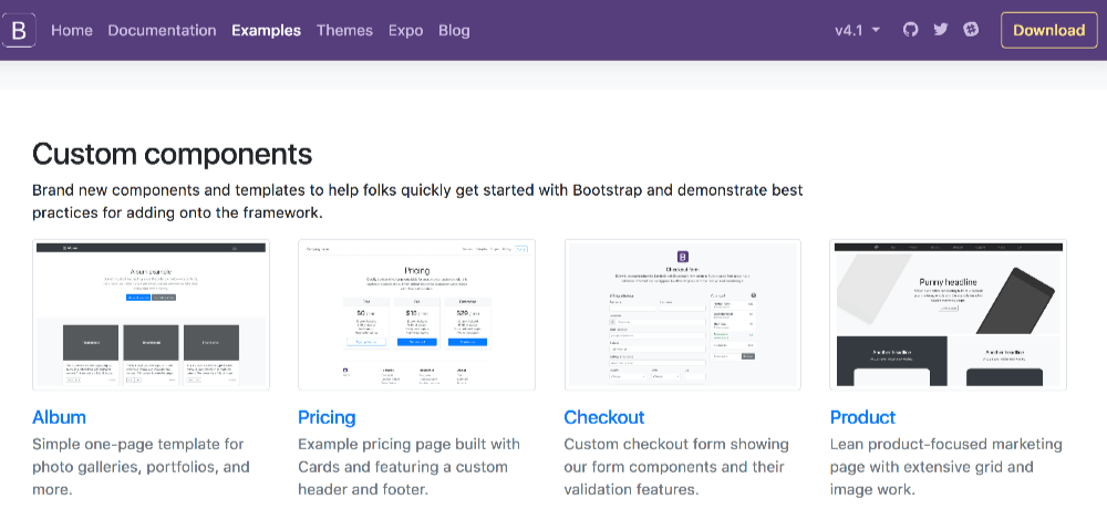 Bootstrap4 Examples