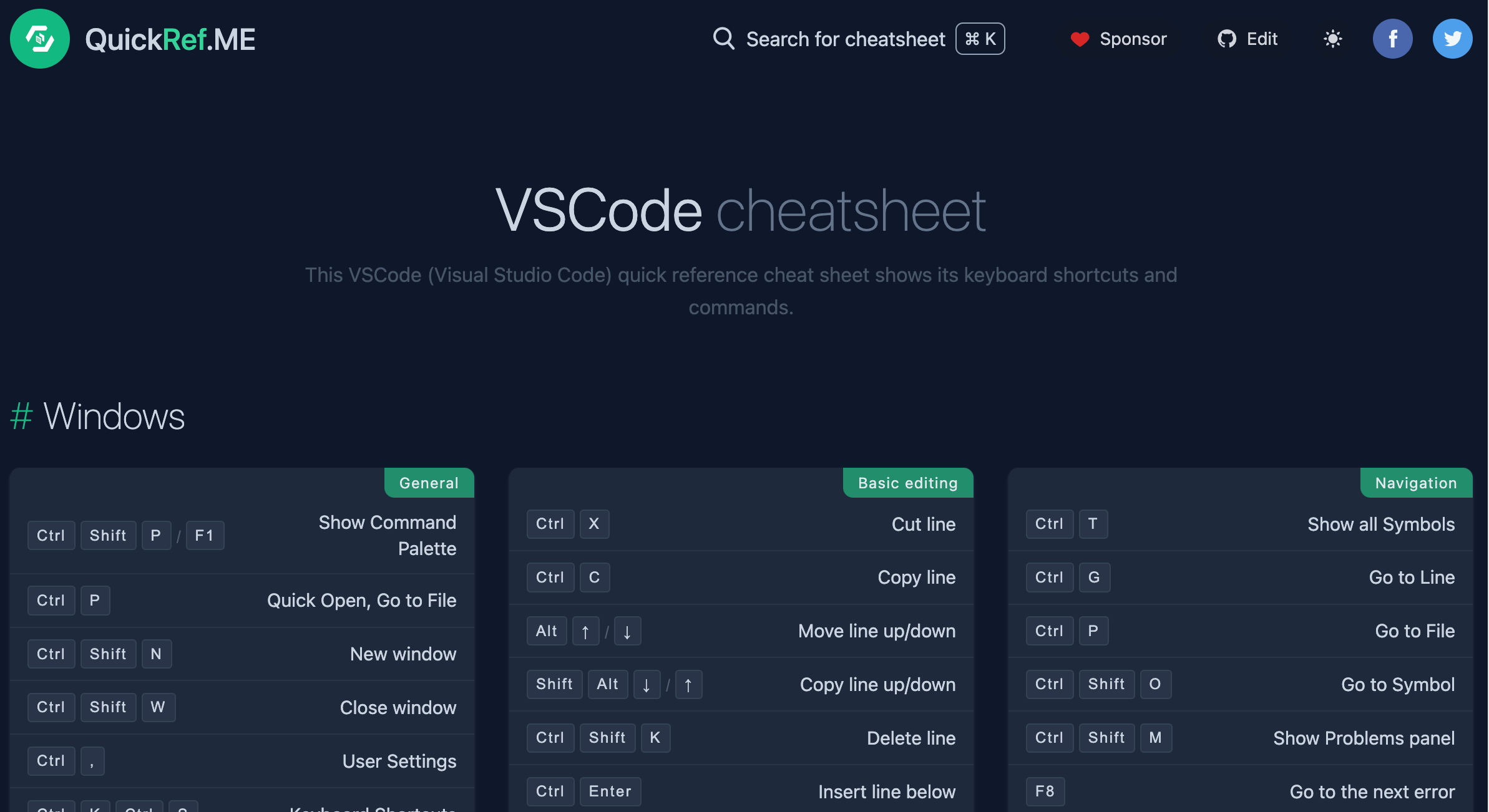 VSCodeのショートカット