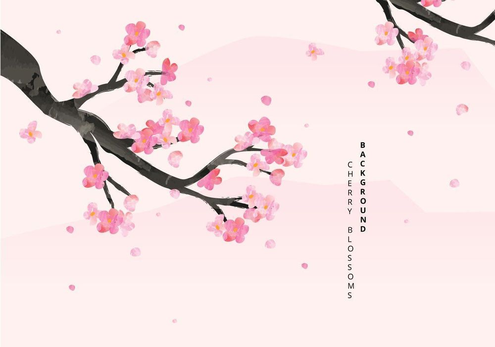 無料でダウンロードできる桜のベクター素材6