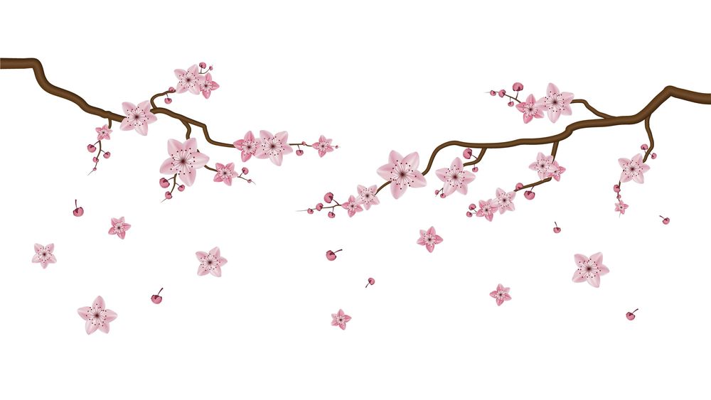 無料でダウンロードできる桜のベクター素材7