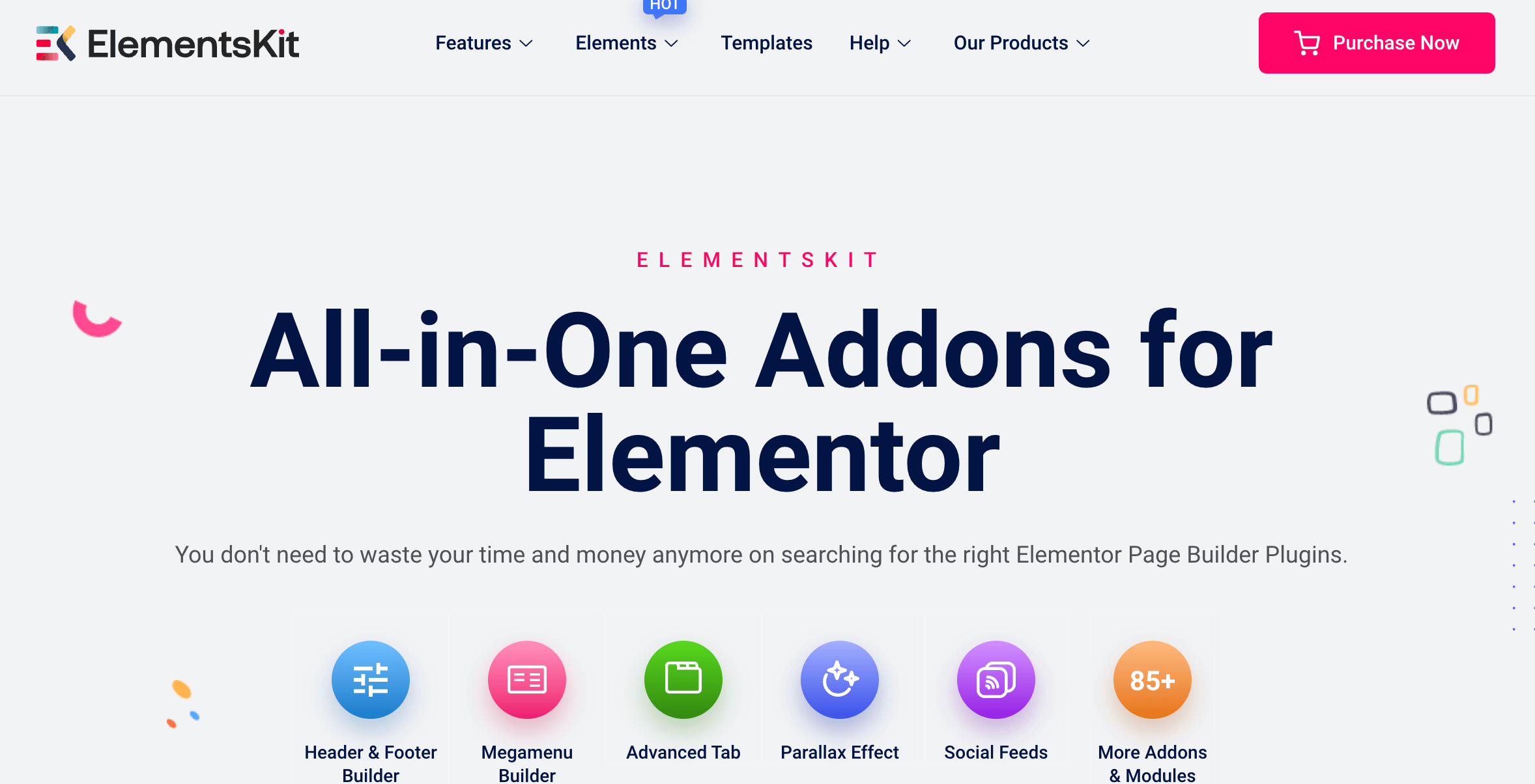 Elementorにウィジェットを追加するプラグイン ElementsKit for Elementor