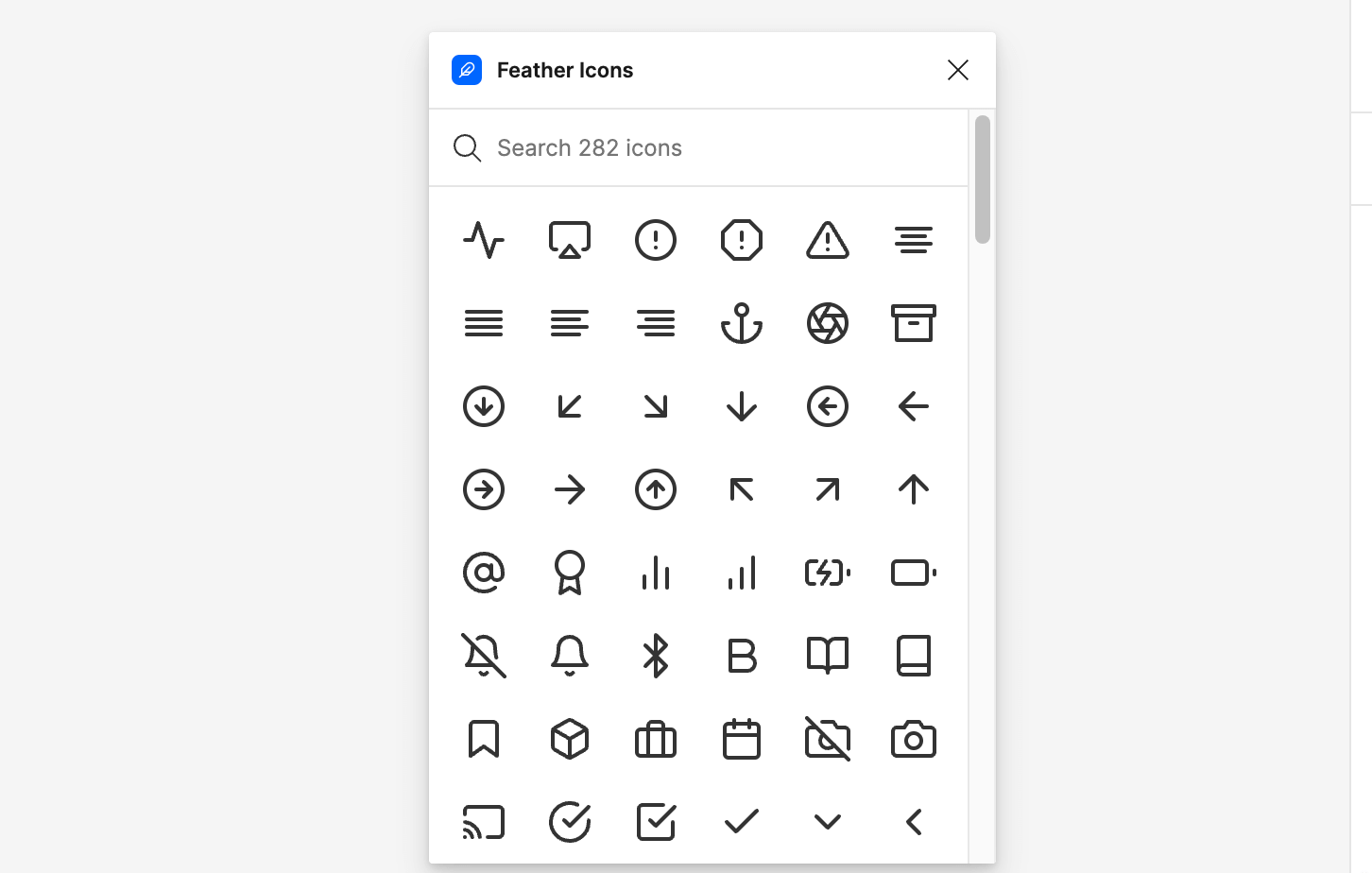 Figmaの作業効率化プラグイン Feather Icons