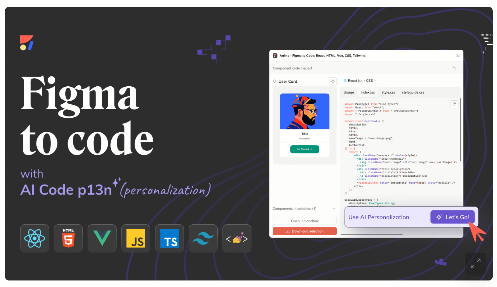 Figmaのエクスポート機能を拡張するおすすめプラグイン Figmaで作成したデザインをHTMLで書き出せる「Anima」