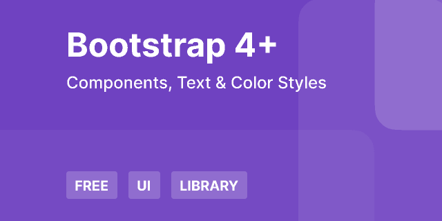 Figmaの無料テンプレート Bootstrap4対応の無料テンプレート Bootstrap 4+ UI Kit