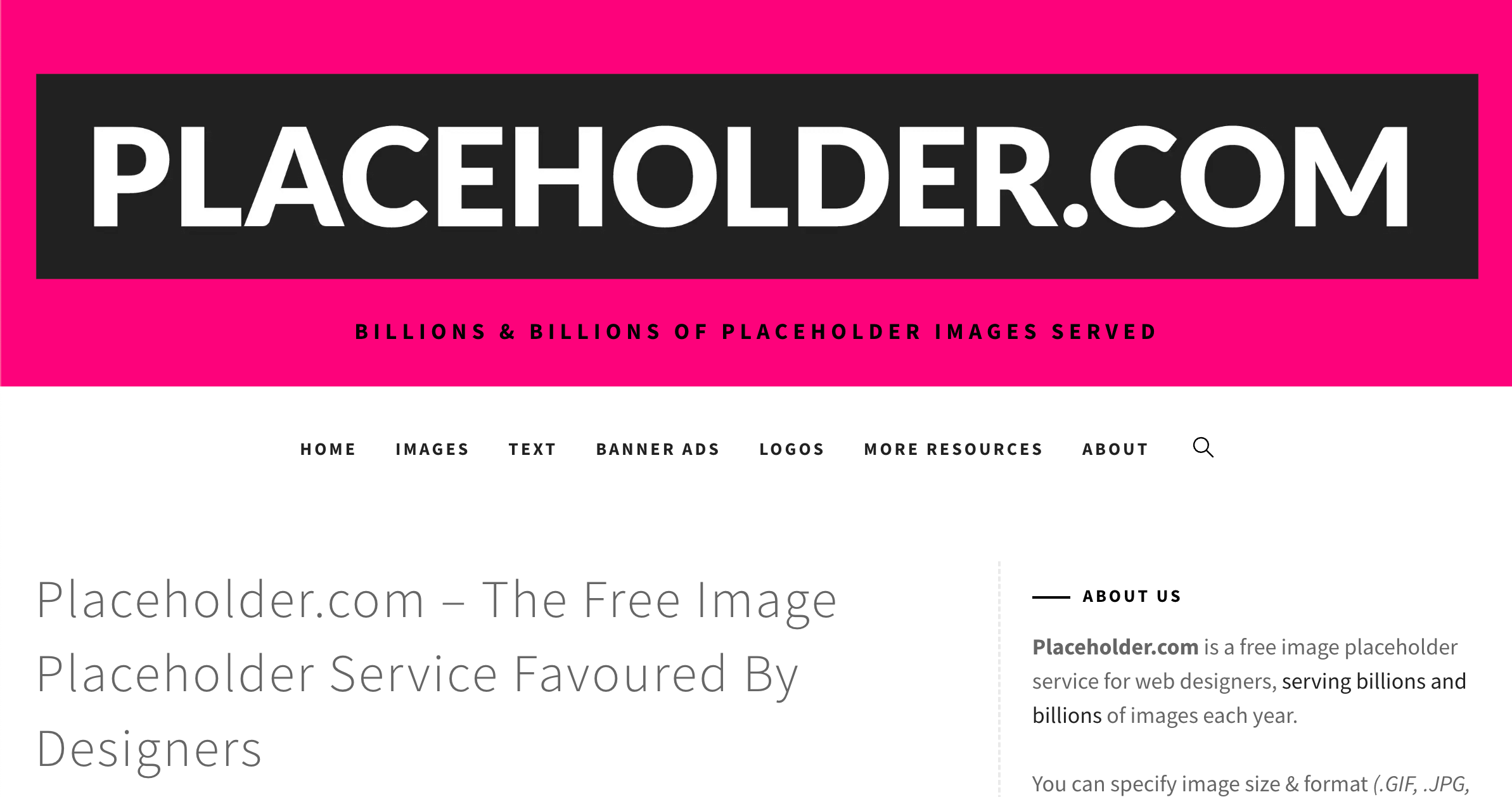 ダミー画像生成ツールと使い方 Placeholder.com