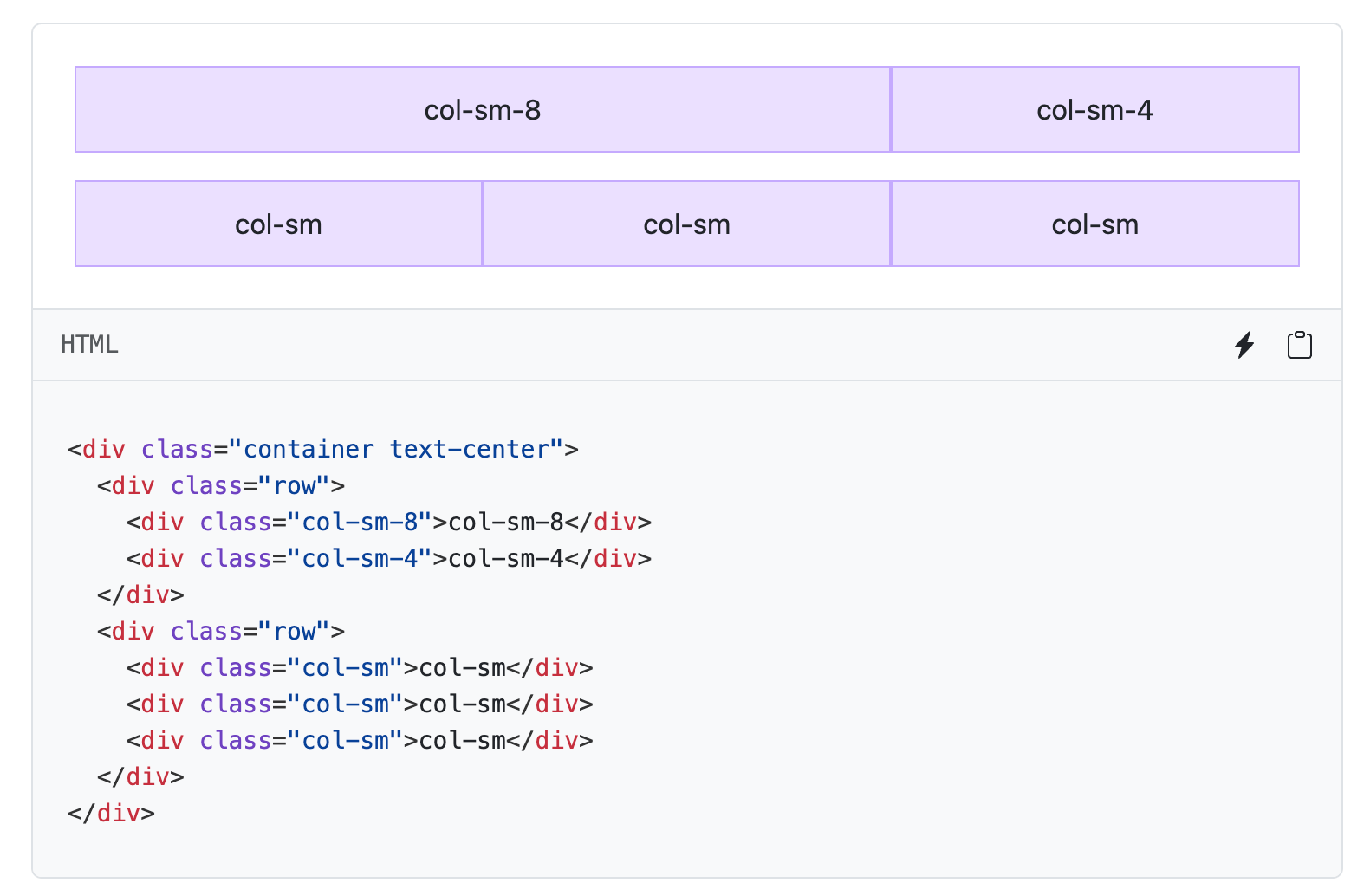 Classを使って2列に減らす Bootstrap5のグリッド