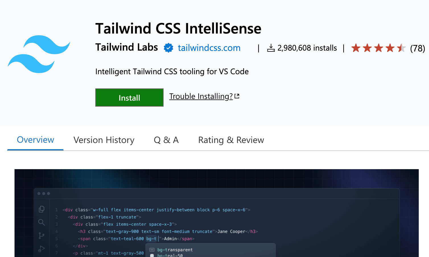 VSCodeのコーディング効率化できる拡張機能 Tailwind CSS IntelliSense